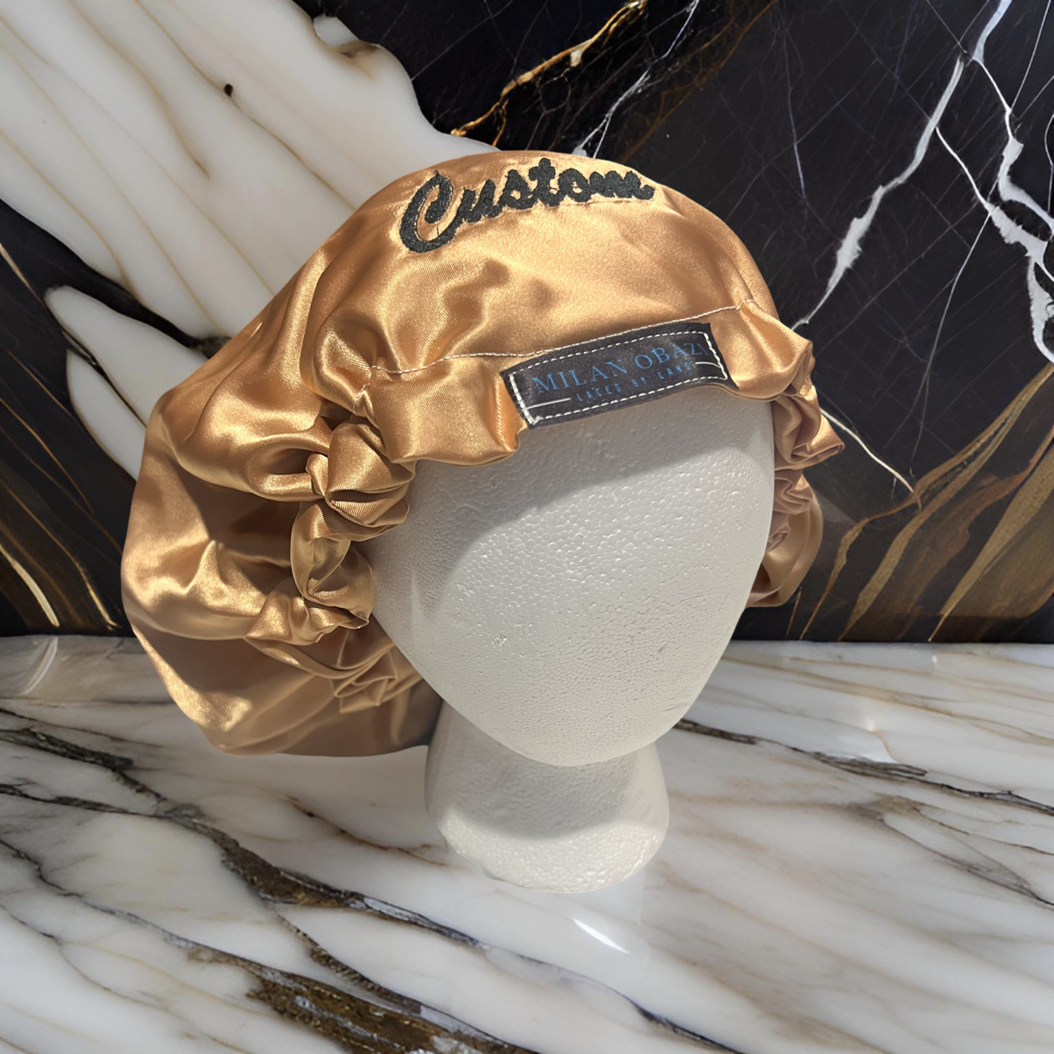 Adult Custom Adjustable Gold Bonnet
